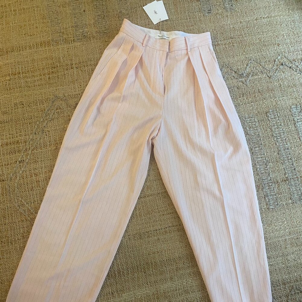 The Frankie Shop Pink Pinstripe Pants